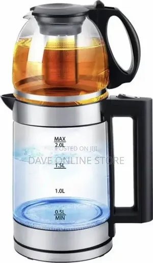 Jamaky Double Electric Kettle With Teapot, 1800w, 0.8l - 2l,