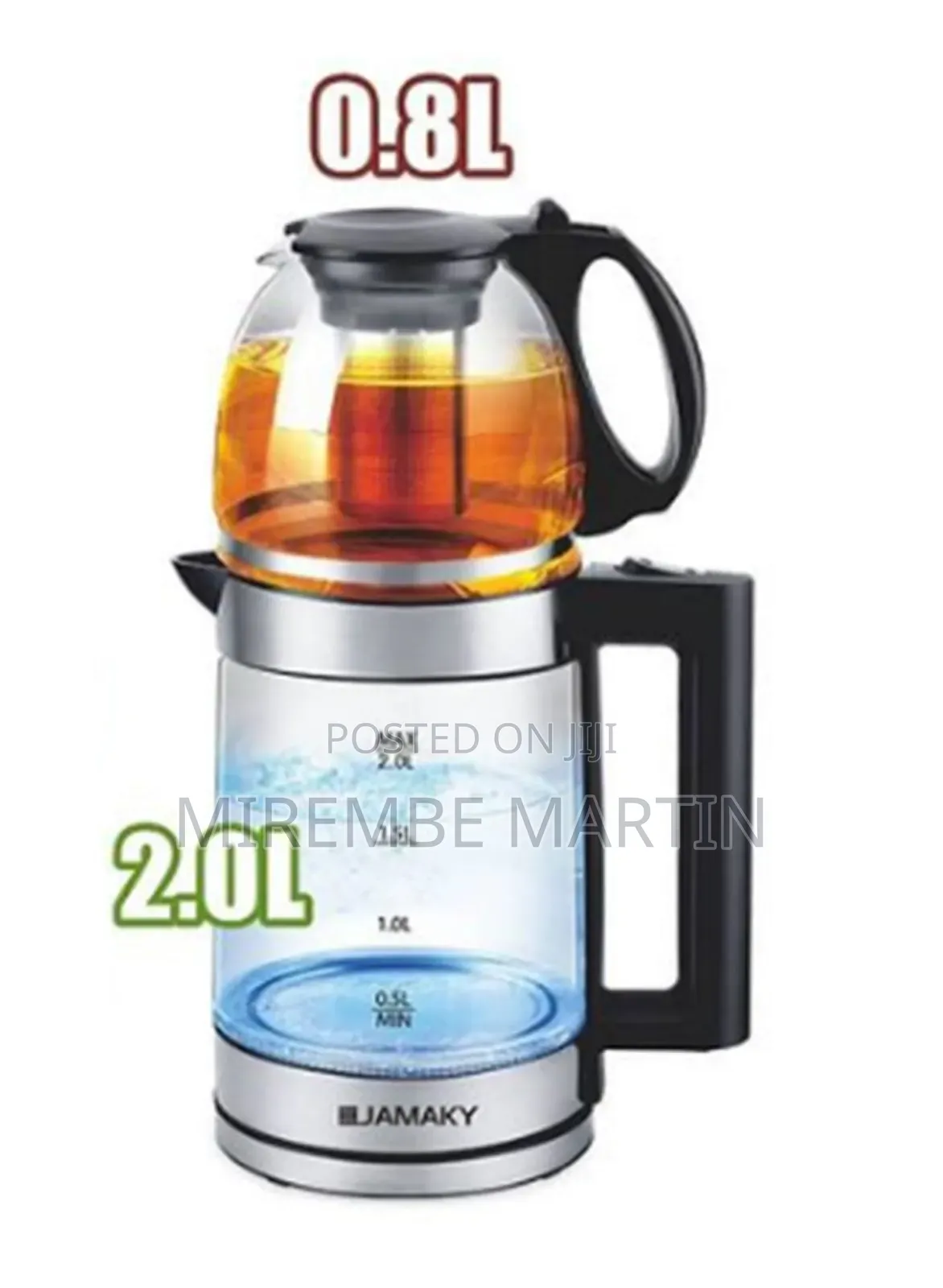Jamaky Italy Electric Double Kettle 2l -