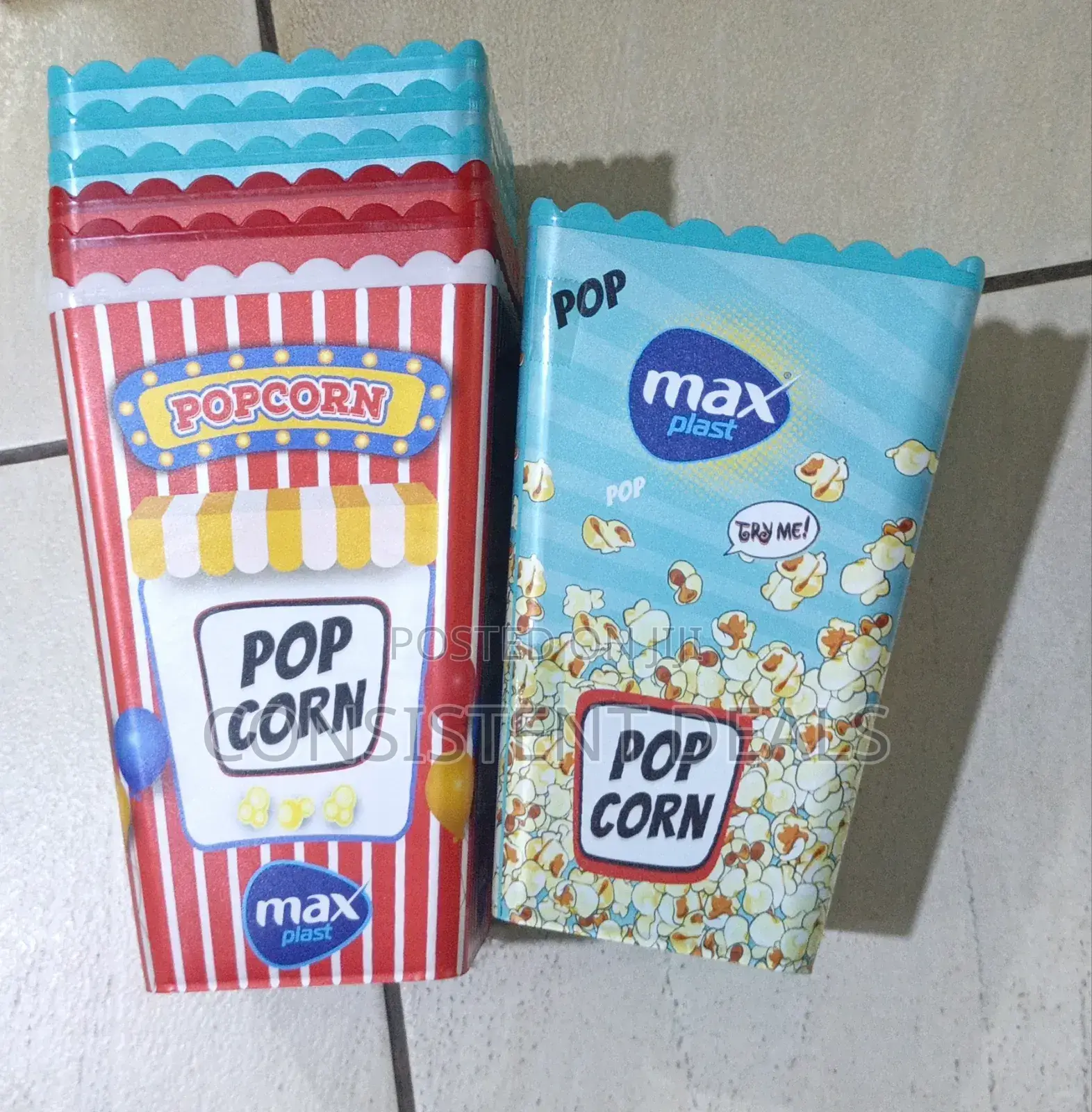 (1pc) Plastic Popcorn Container
