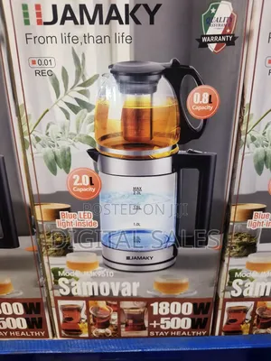 2 in 1 Double Layer Electric Kettle With 800ml Teapot,.