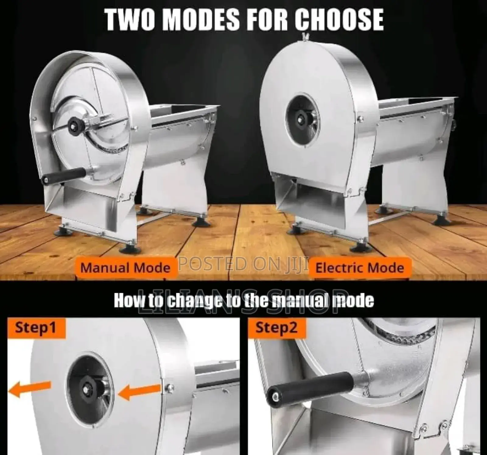 2in1(Manual and Electric) Commercial Vegetable Slicer