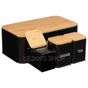4-Piece Bread Bin Storage Canister Set