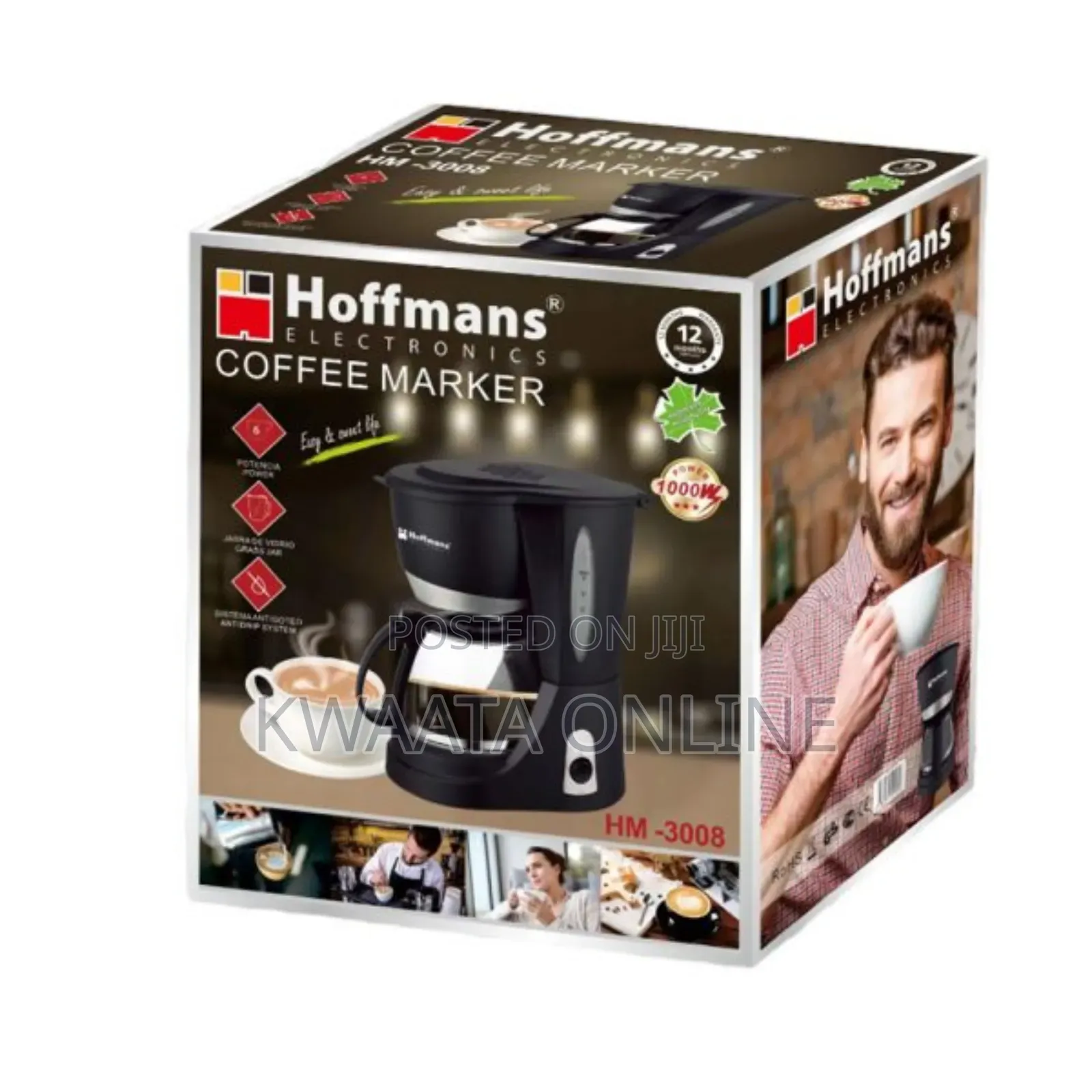 Hoffmans Electric Coffee Maker /Machine -1.5l