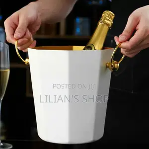 Portable Heavy-Duty Metal Champagne Ice Bucket