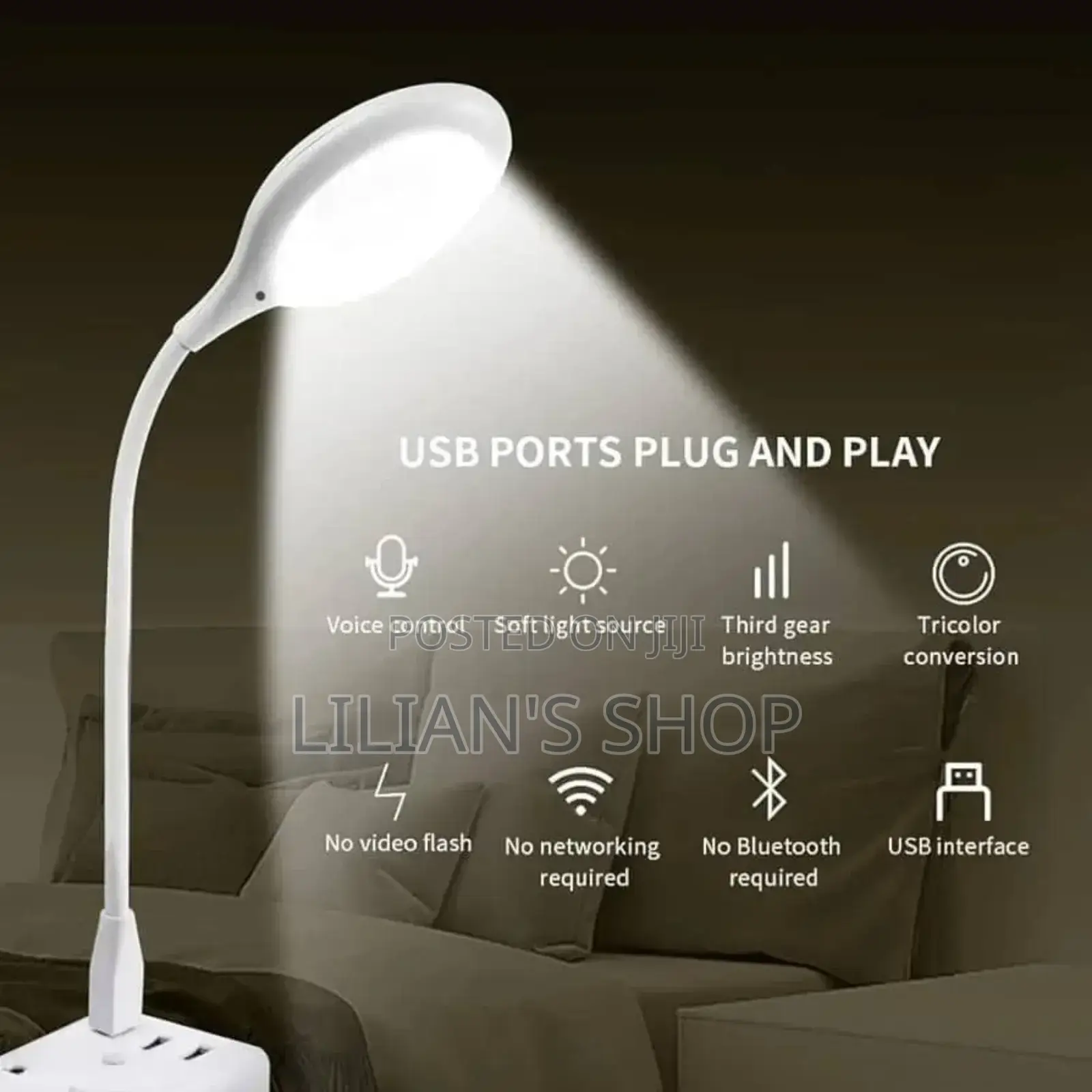 Intelligent Voice Control Usb Lamp With 3 Colours