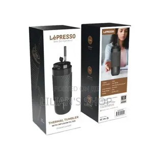 Lepresso Coffee Mug With Sleeve and Straw 520ml