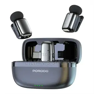 Porodo Wireless Lavalier Microphones Type-C - Black