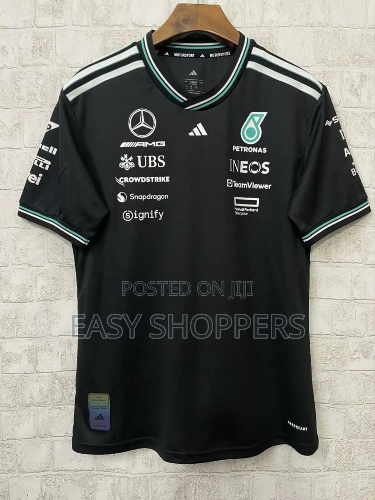 2025 Mercedes-Amg Petronas F1 Team Black Shirt.