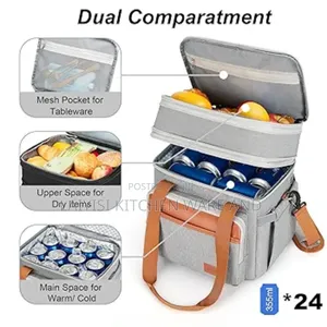 Lunch Bag, Shoulder Strap, Waterproof and Leak-Proof Office