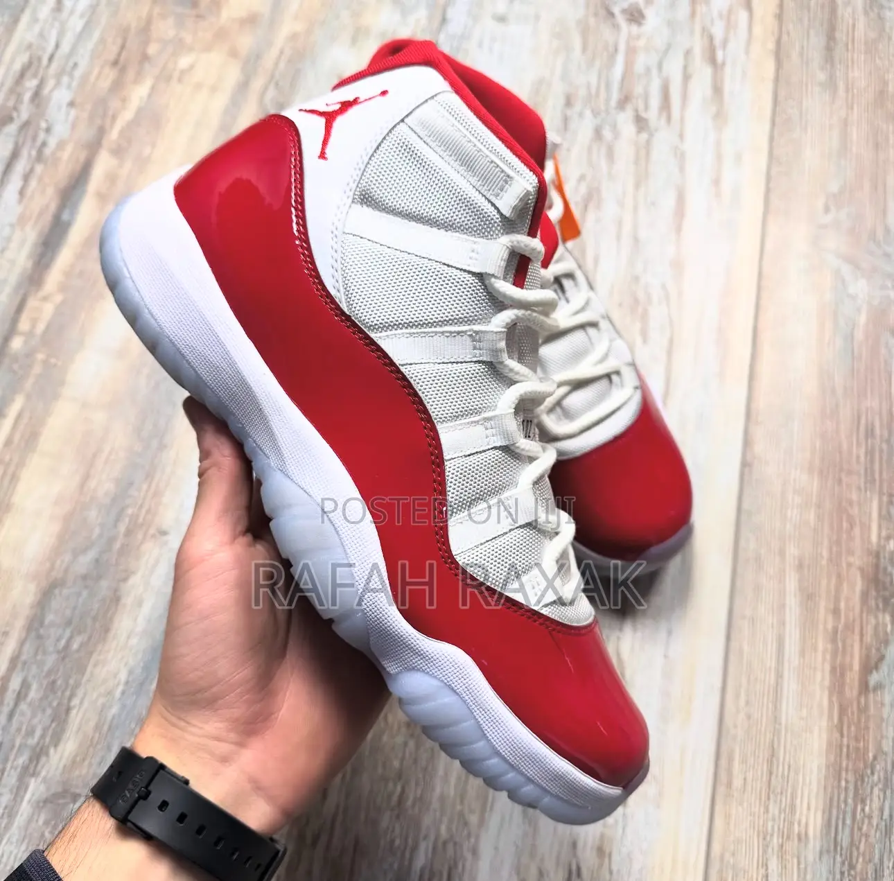 Original Air Jordan 11 Retro “Cherry” Varsity Red Sneakers