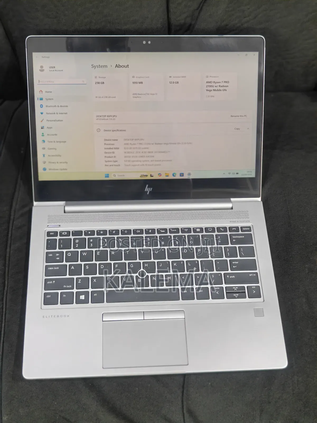 New Laptop HP EliteBook 735 12GB AMD Ryzen 7 SSD 256GB