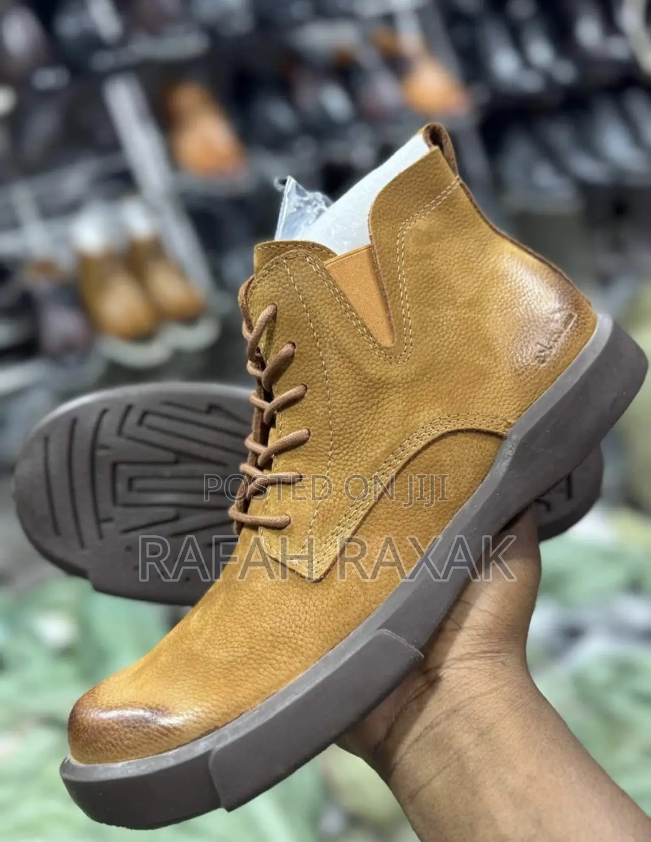Men’S Light Brown Clarks Casual Premium Leather Boots