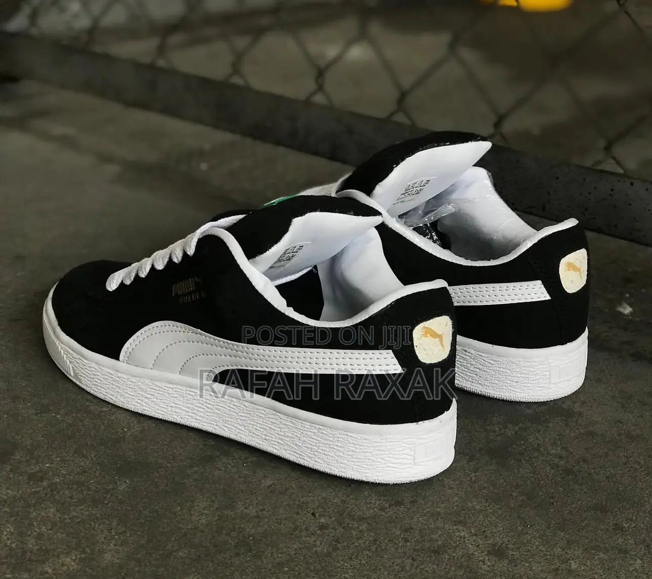 Original Unisex Black/White Puma Suede Xl Sneakers