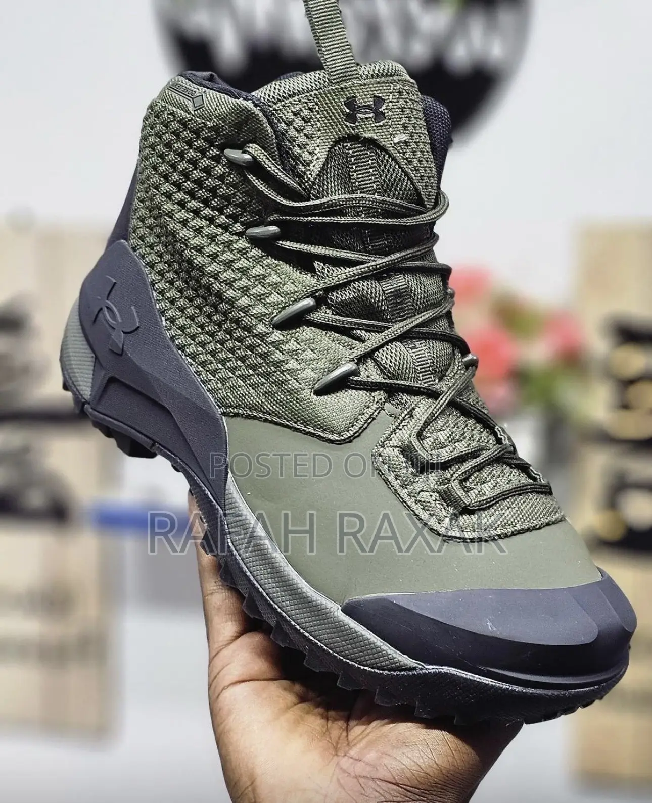 Men’S Army Green Under Armour Gore-tex Hiking Sneakers Boots