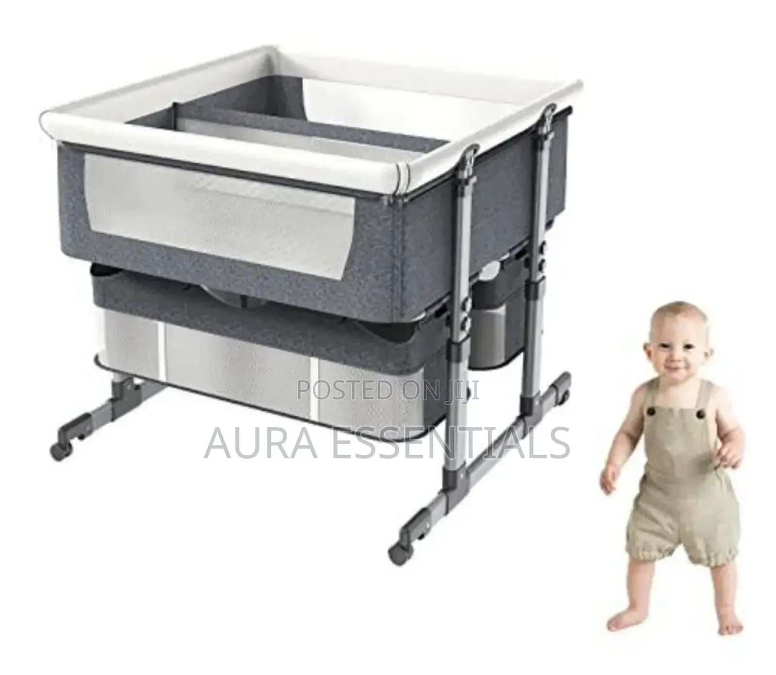 Twin Bassinet Fot Infant, Bedside Crib for 2 Babies