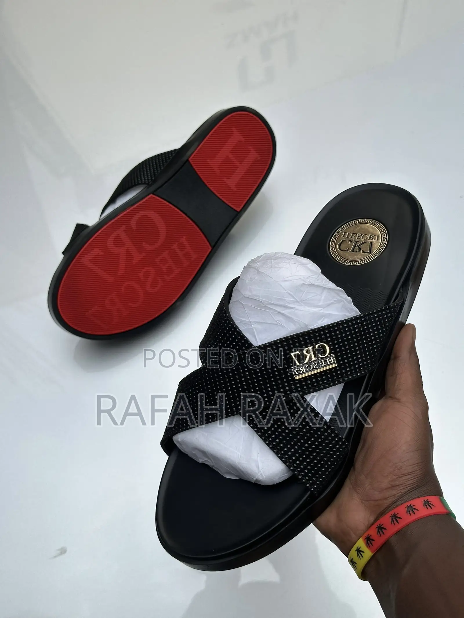 Original Men’S Classic Cross Leather Cr7 Sandals