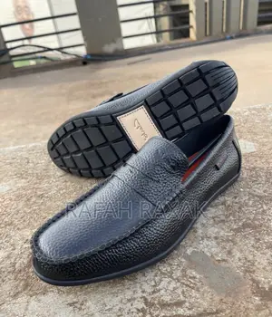 Original Men’S Rough Leather Clarks Moccasin Loafers