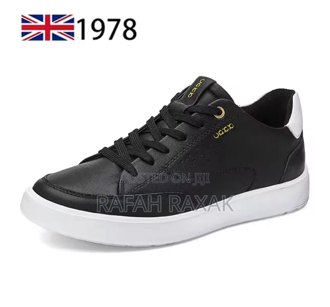 Original Black/White Ecco Smart Casual Leather Sneakers