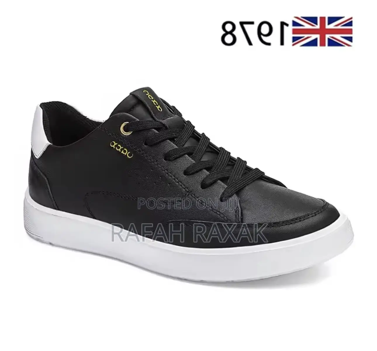 Original Black/White Ecco Smart Casual Leather Sneakers