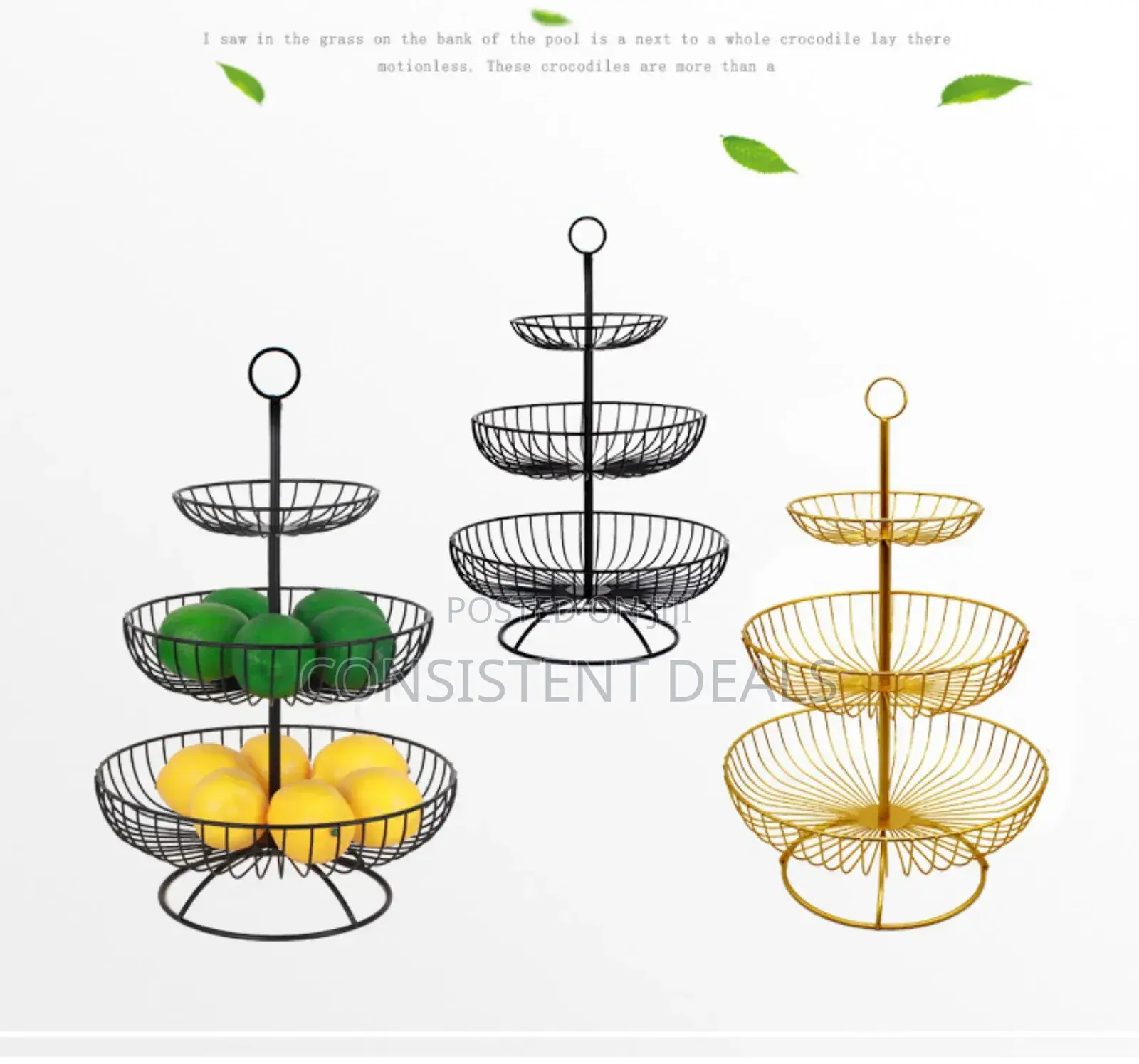 3 Tier Multifunctional Fruit Spice Basket