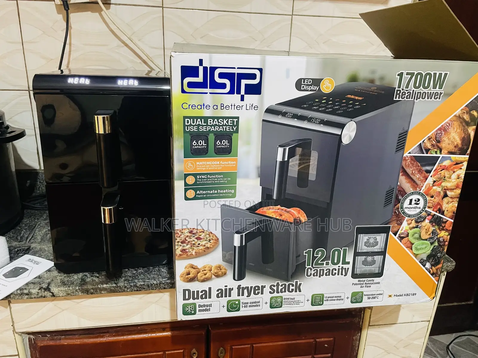 6 + 6 Double 12l DSP Airfryer Machine