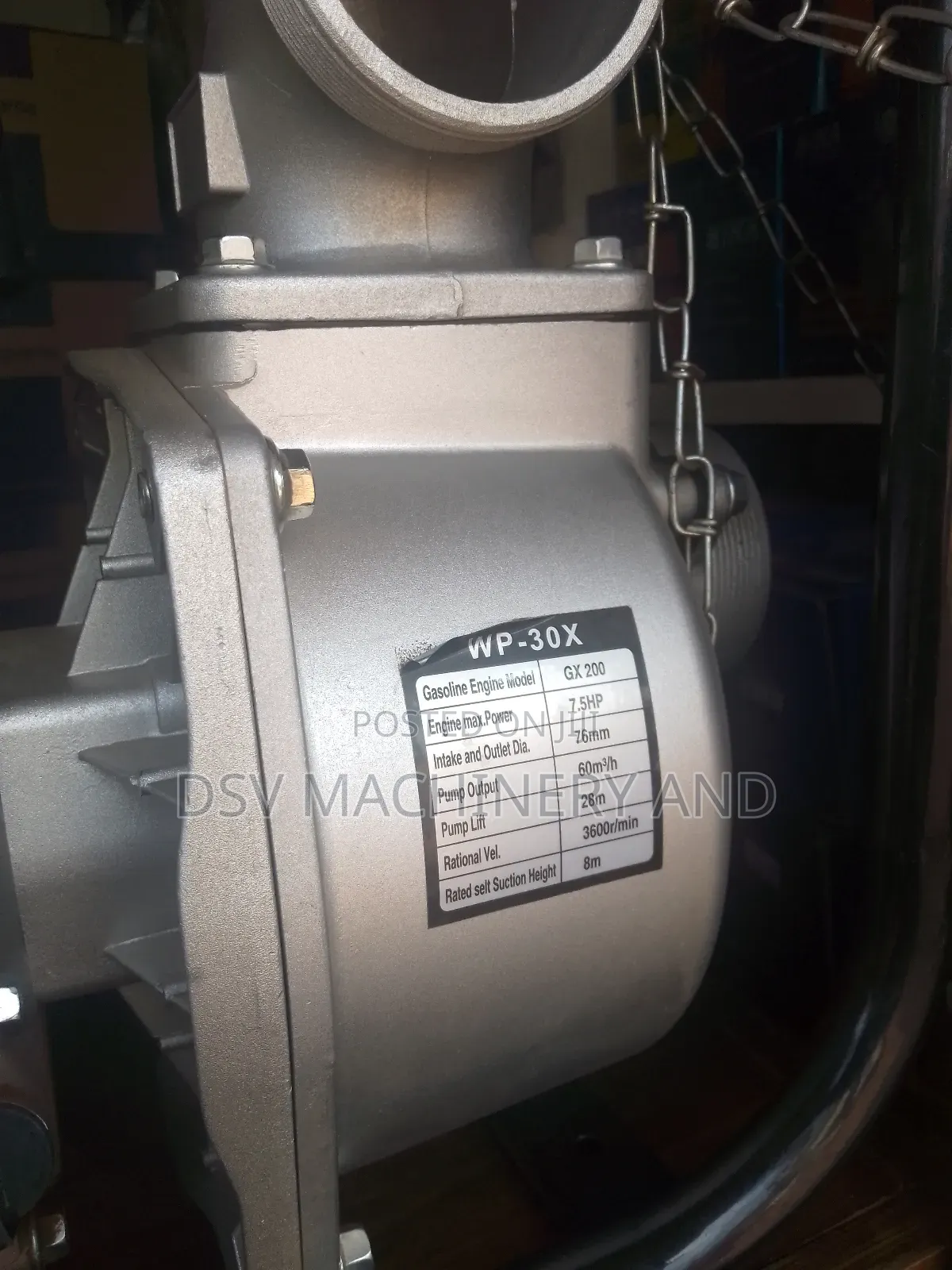 3" Hika Gasoline Water Pump 7.5hp 60,000litres/Hour Discharg