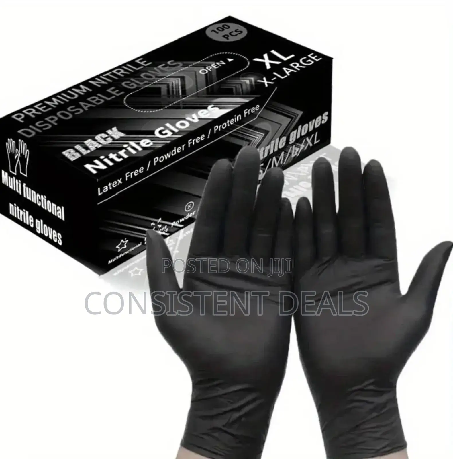 Black Nitrile Disposable Gloves (100pcs)