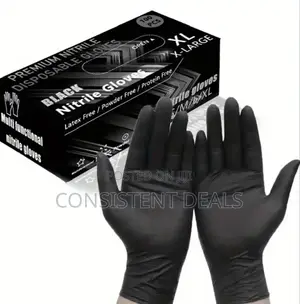 Black Nitrile Disposable Gloves (100pcs)