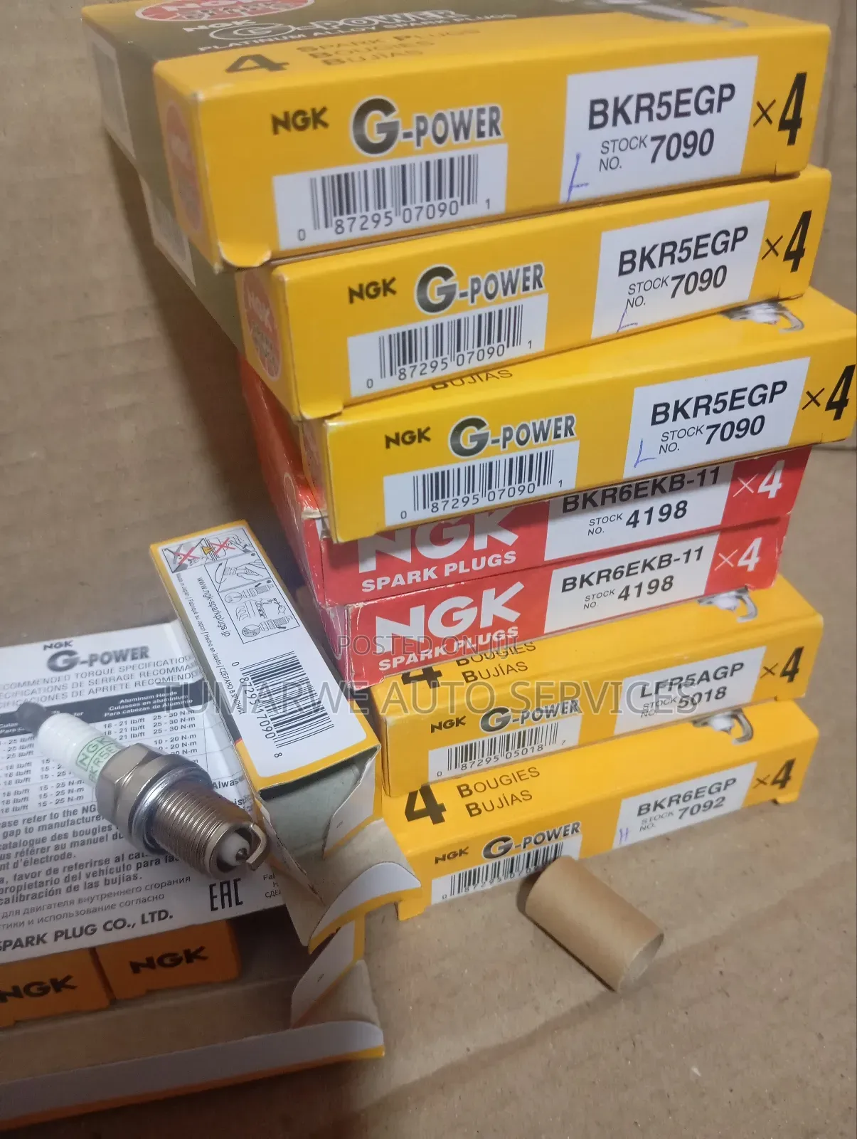 NGK Spark Plugs.