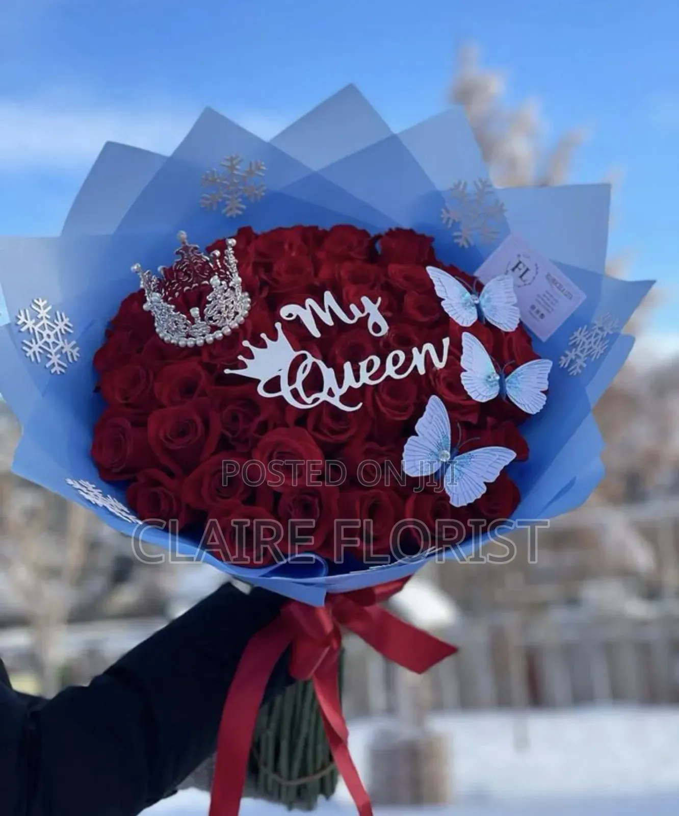 Surprise Red Rose Bouquet of Fresh Flowers