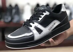Edexor Black and White Shoes