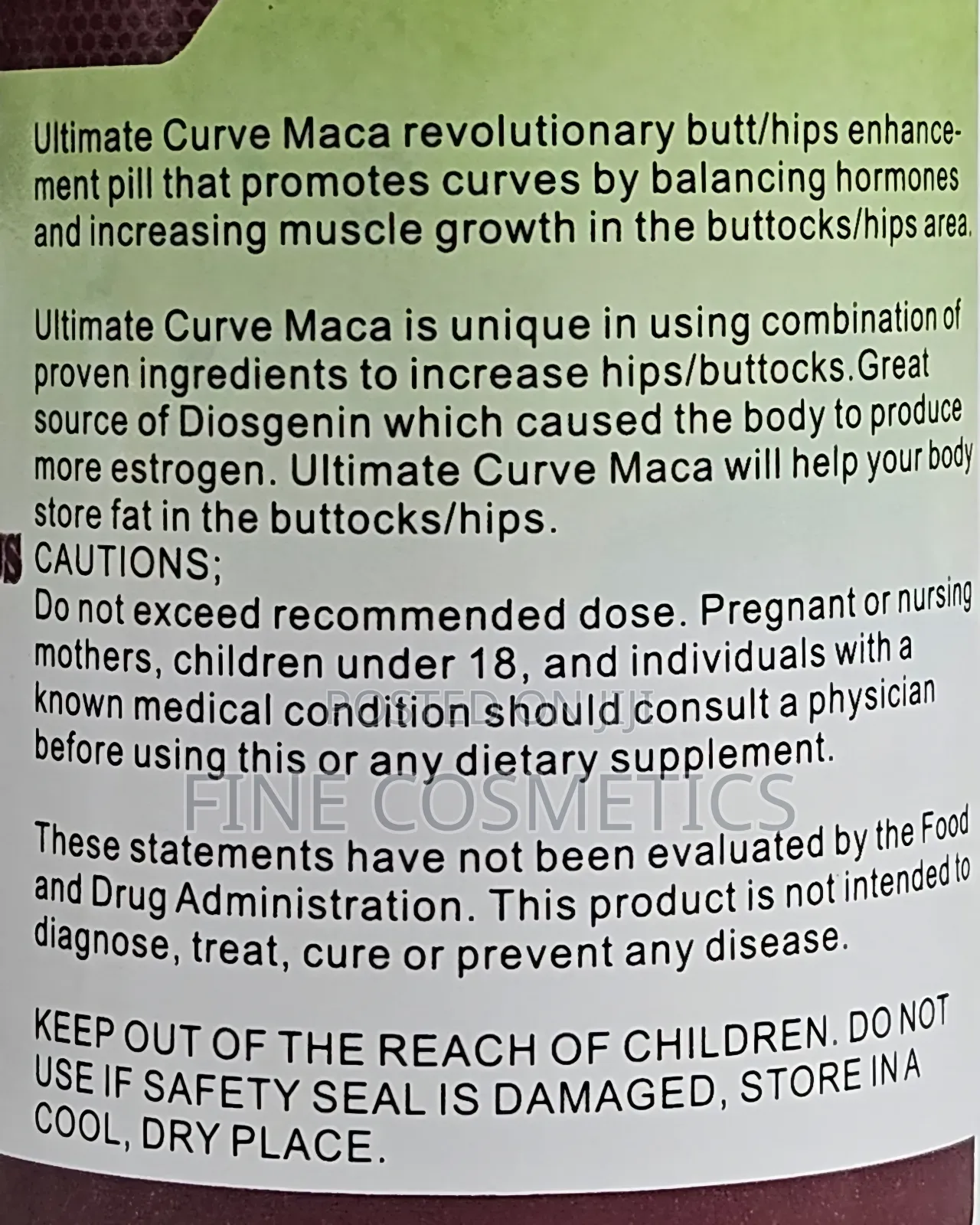 Wholesale Only | Ultimate Curve Maca Plus Hip/Butt Enlargement 60pills