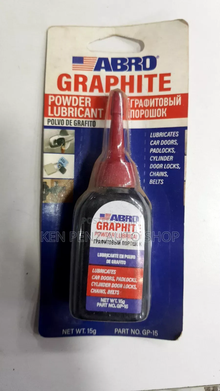 Abro Graphite Powder Lubricant for Unlocking Car Doors and Padlocks