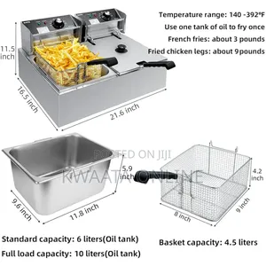 Globalstar 12l Commercial Double Deep Fryer | Gs-82a