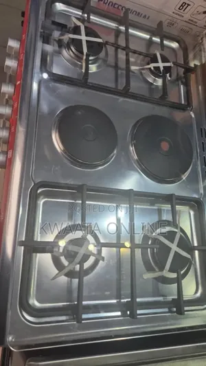 Saachi Cooker 90x60cm, 4 Gas + 2 Electric,Oven Grill, Nl-Gas-6364rd