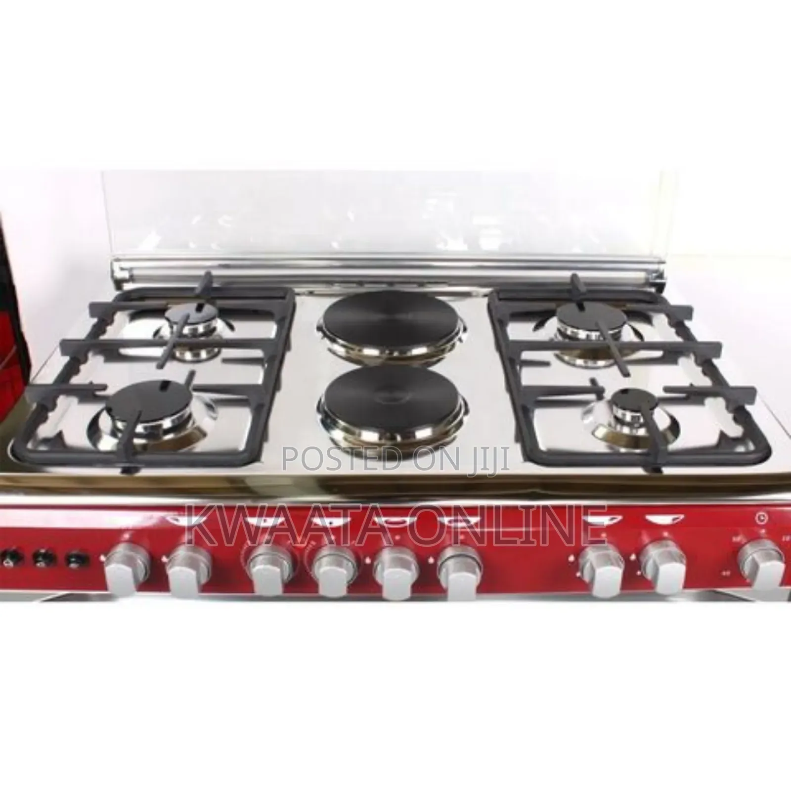 Saachi Cooker 90x60cm, 4 Gas + 2 Electric,Oven Grill, Nl-Gas-6364rd