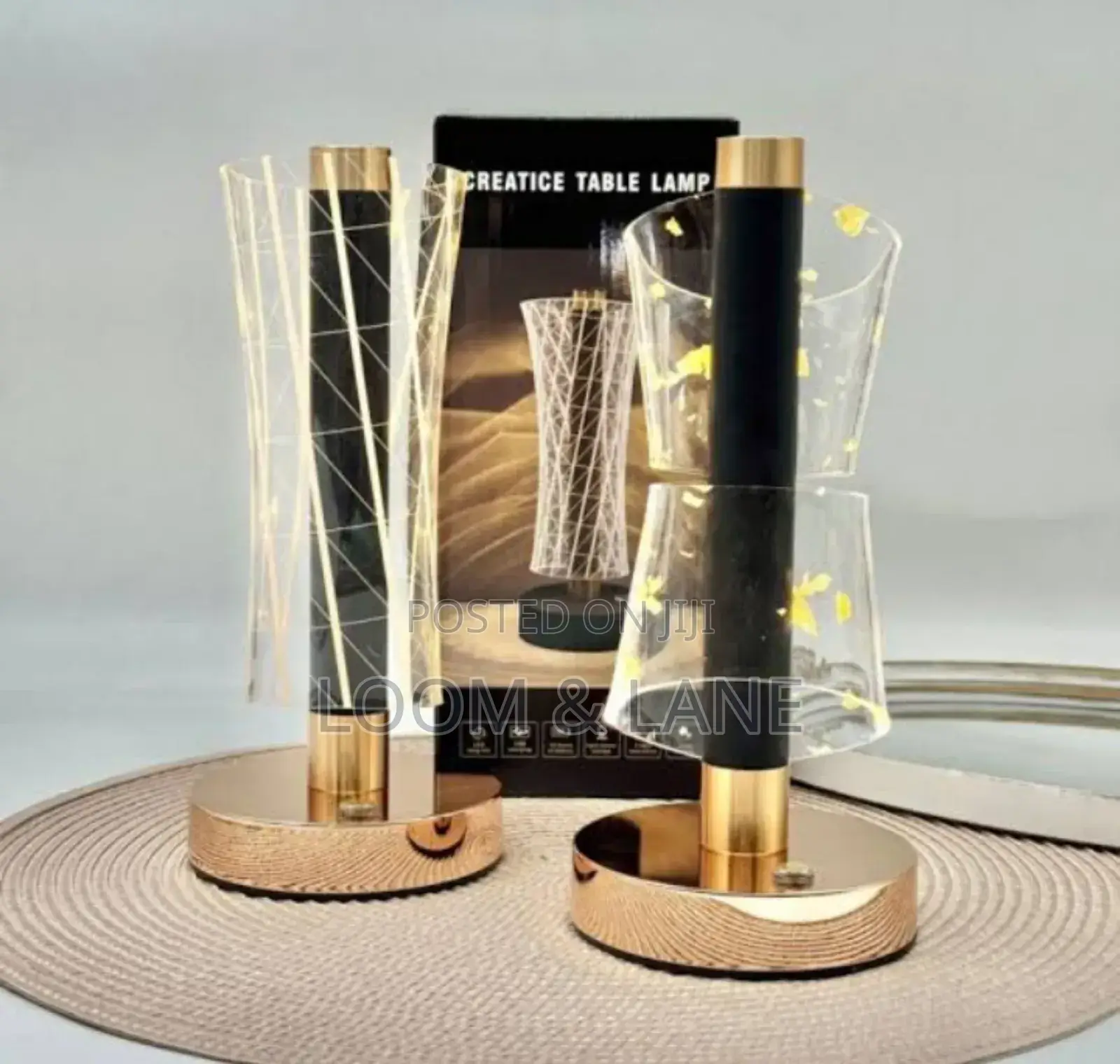 Nordic Simple Minimalist Rechargeable Golden Lamp