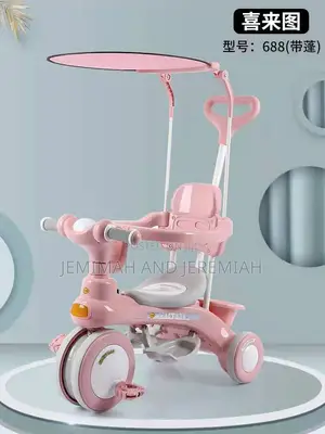 Musical Kids Tricycle With Canopy Umbrella