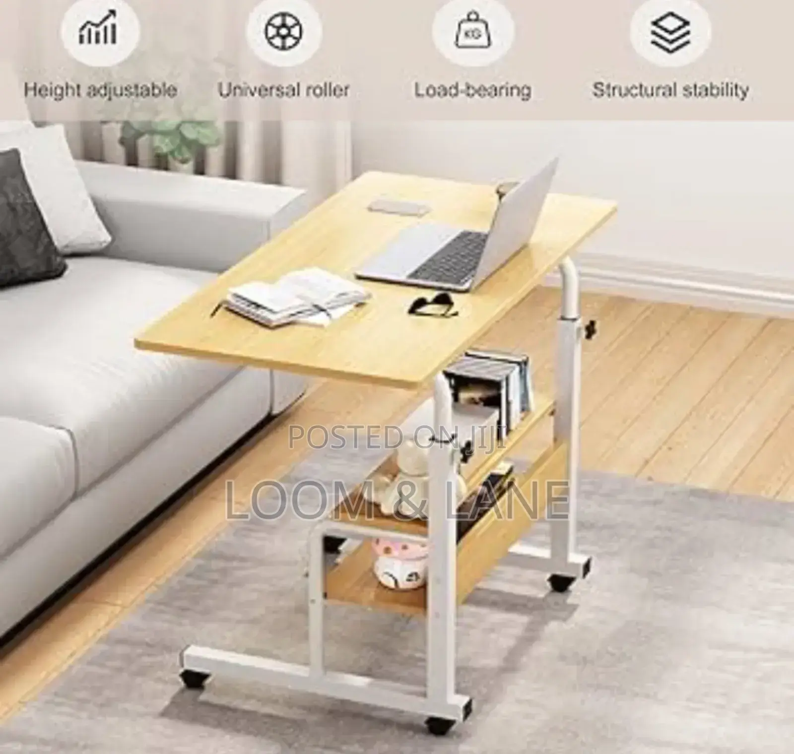 Adjustable and Portable Laptop or Bedside Table