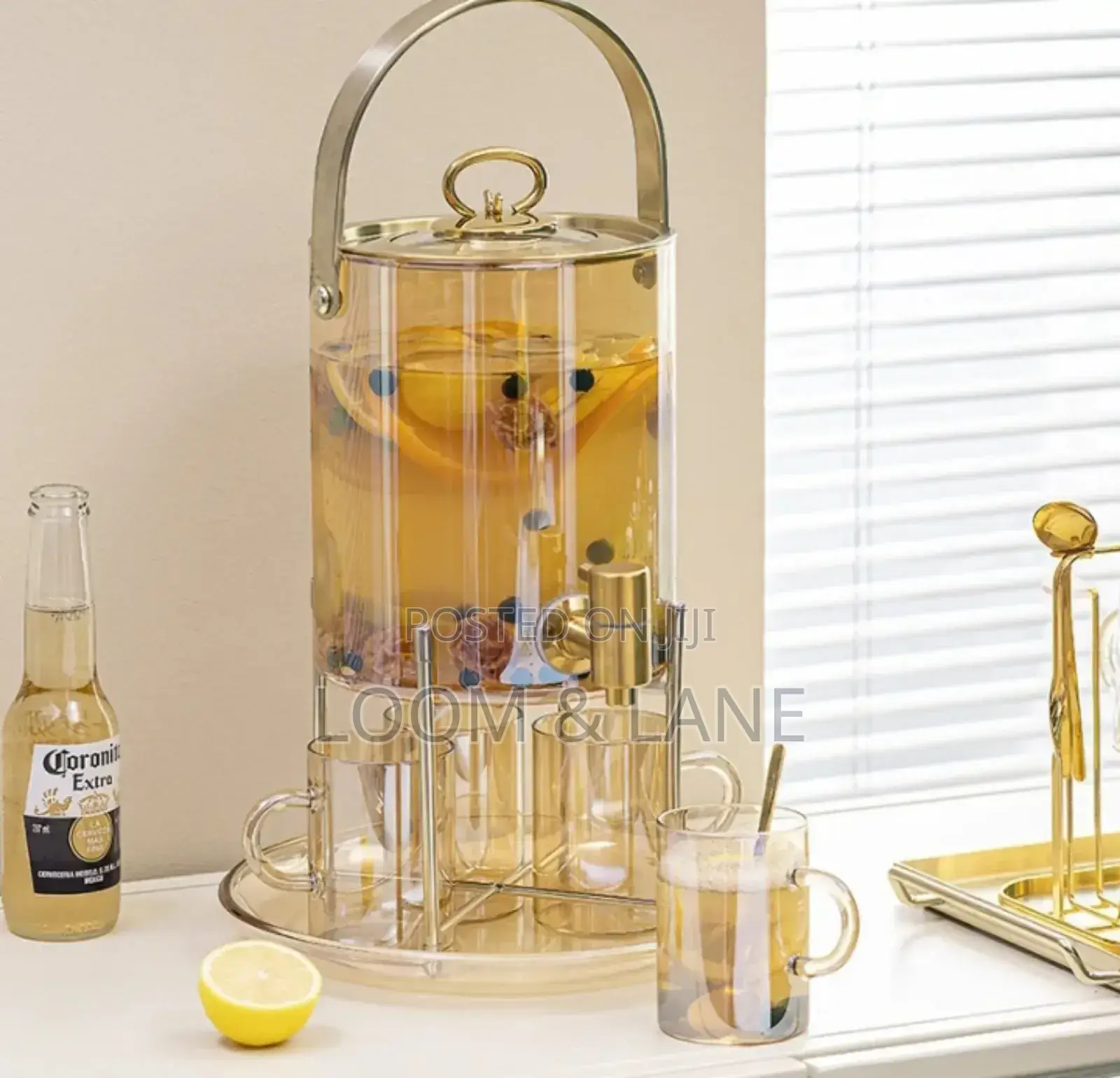 Vision Nordic Glass Water Dispenser With a Faucet