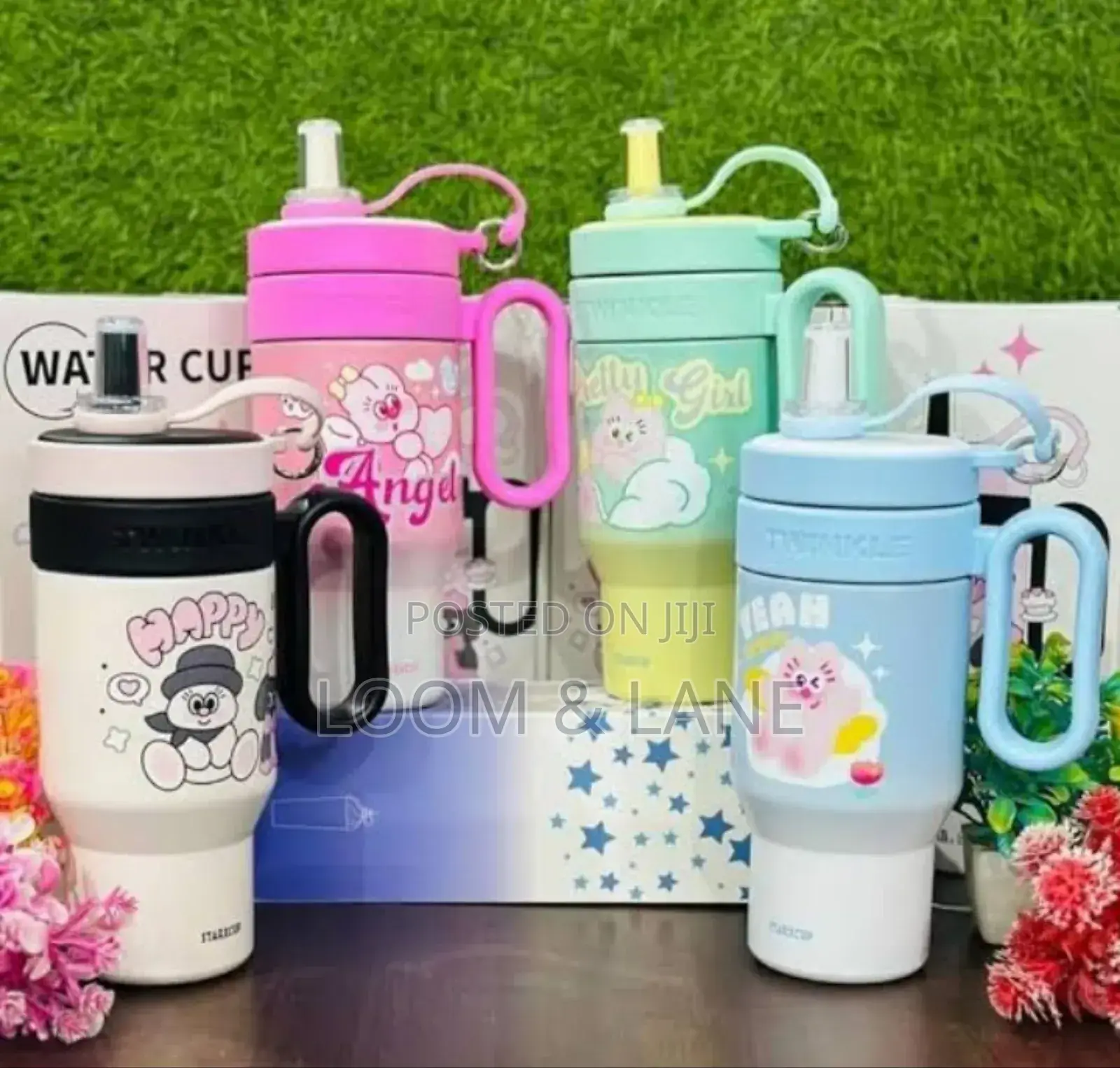 Insulated Thermos Water Bottles With Handles and Built-in Straws