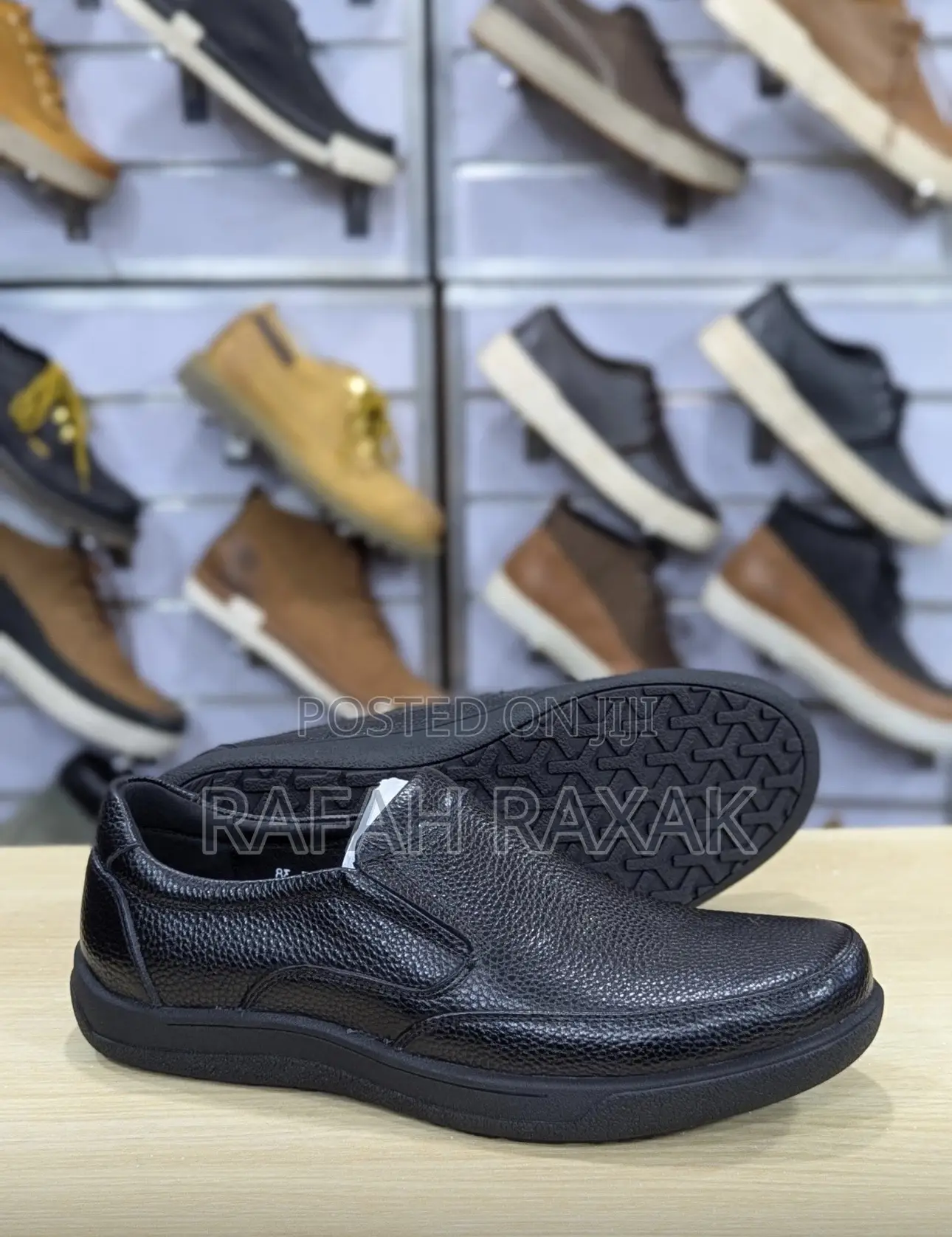 Original Black Franco Banetti Casual Premium Leather Slip On Shoes