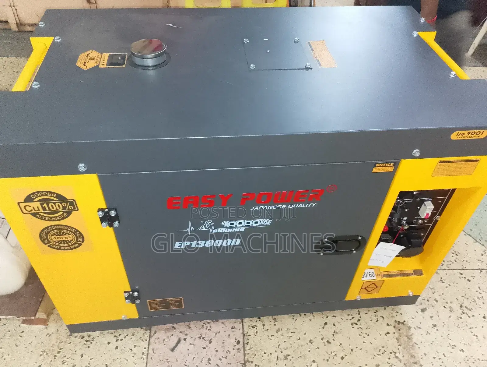 10kva Silent Diesel Generator Easy Power Yellow and Black Color