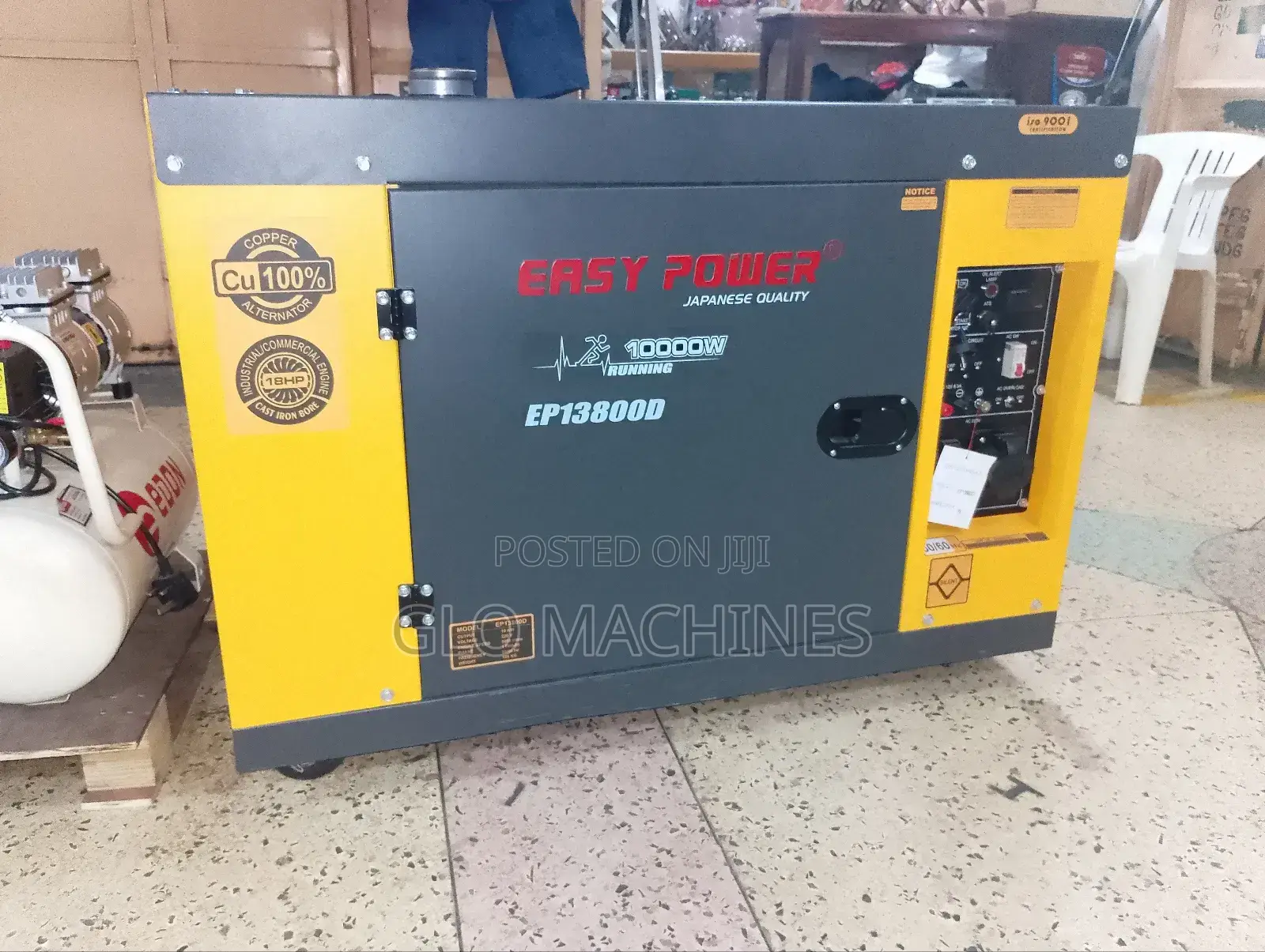 10kva Silent Diesel Generator Easy Power Yellow and Black Color