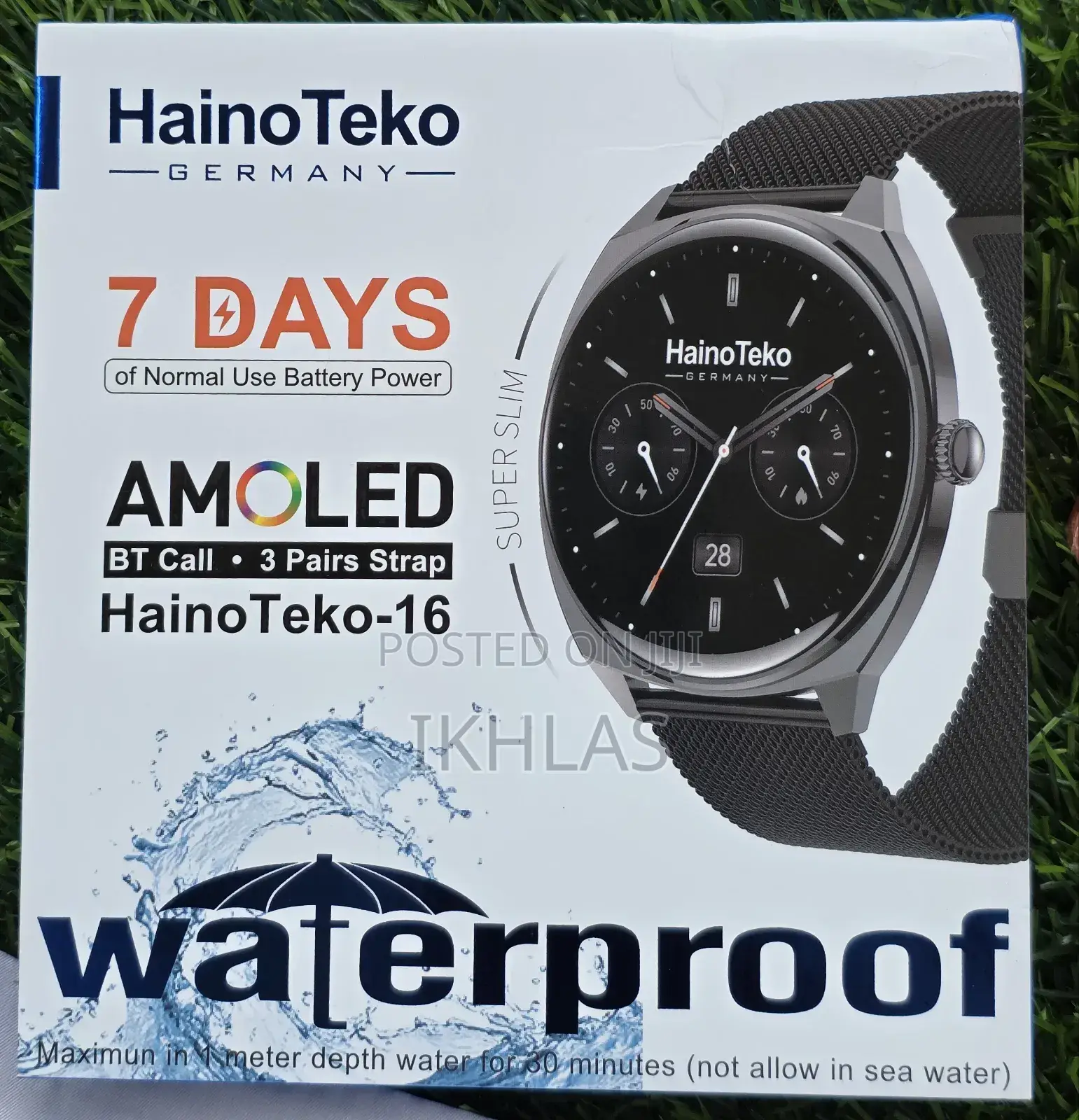 Hainoteko-16 Waterproof Smart Watch Amoled Display Bluetooth Calling