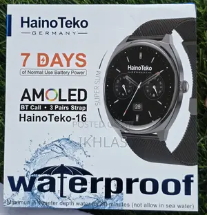 Hainoteko-16 Waterproof Smart Watch Amoled Display Bluetooth Calling
