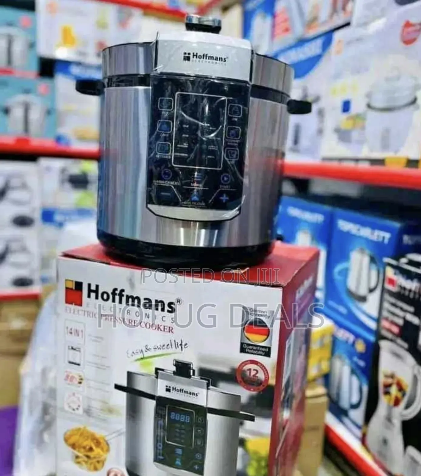Hoffmans Electric Pressure Cooker 6l 14-in-one Fast Cooking - Silver