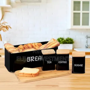 4-Piece Bread Bin Storage Canister Set
