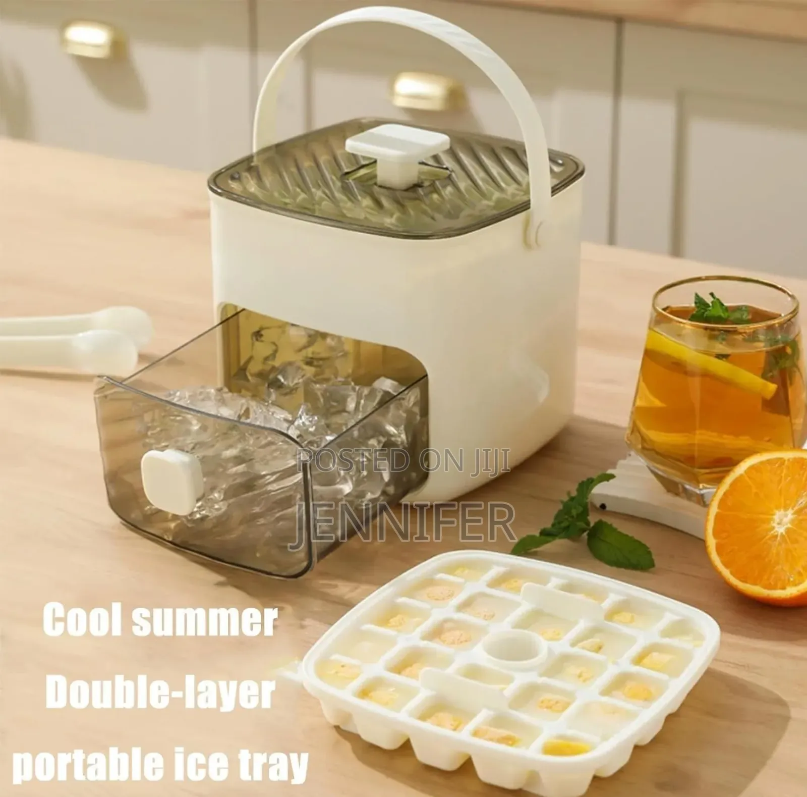 Ice Maker Box With Drawer and Storage Tray
