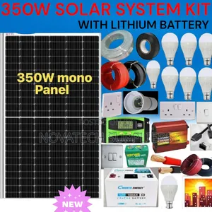 350w Solar Power Kit With 100ah Lithium Ion Battery